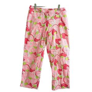 Vintage LILLY PULITZER Strawberry Mango Momma Retired Print 80s/90s Pants - 6P